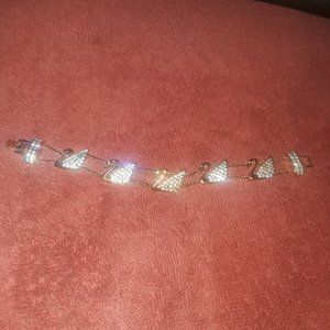 8" Sworvaski Gold Bracelet  Used